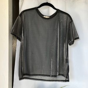 Sheer Metallic Top